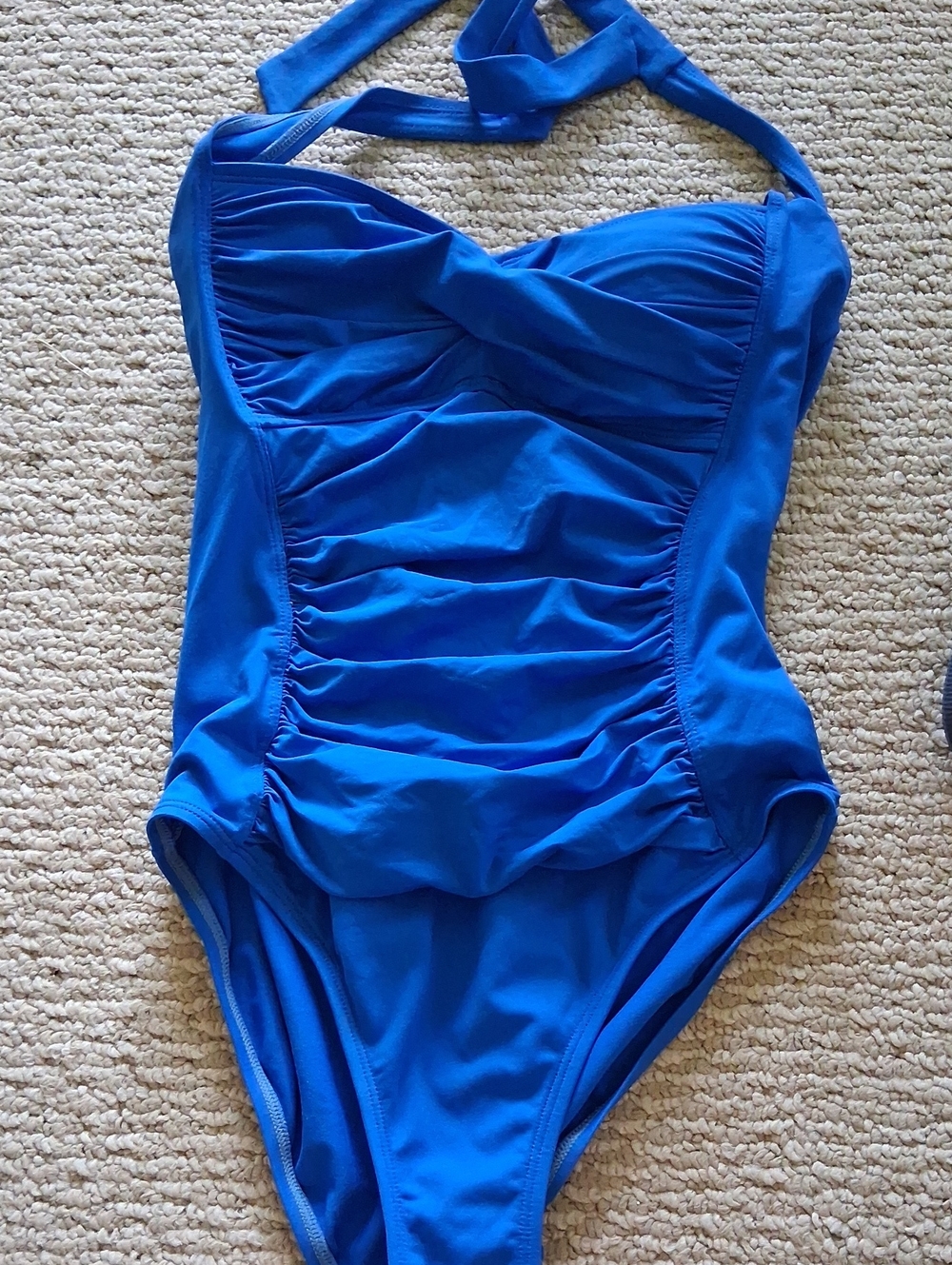 La Blanca Cobalt Blue Ruched One-Piece Swimsuit 8